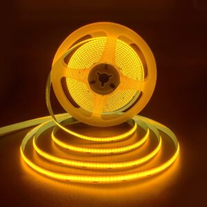 Cinta LED cob amarilla, 12V, 5 metros