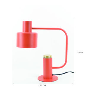 Lámpara de mesa naranja estilo retro