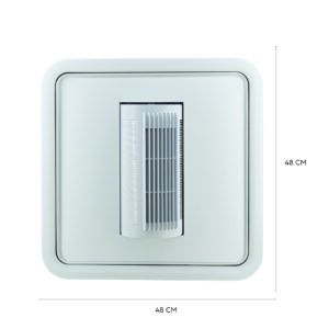 Ventilador de techo, cuadrado con luz led