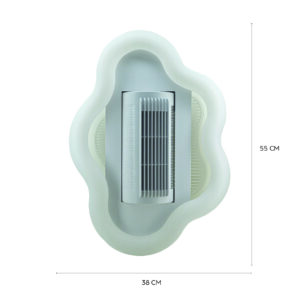 Ventilador de techo, nube blanca con luz led