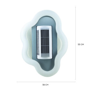 Ventilador de techo, nube gris con luz led.