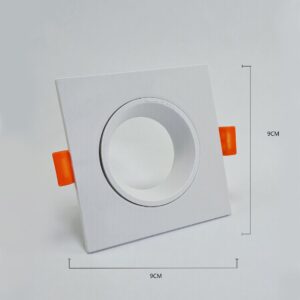 Base Ojo Buey Cuadrada Blanca Simple