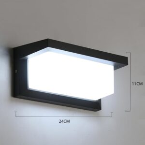 Aplique Pared Rectangular Negro 25W 6500K