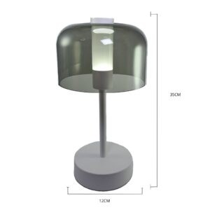 Lampara Mesa 1.3W White Glass Dome