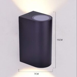 Aplique Pared GU10x2 Bifocus Negro