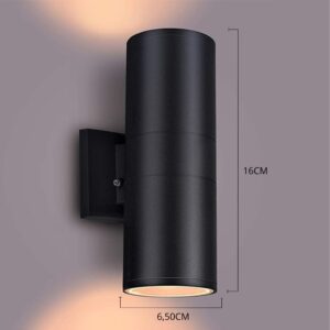 Aplique Pared GU10x2 Bifocus Negro