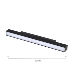 Barra Magnética 12W Opalina Negra 4000K