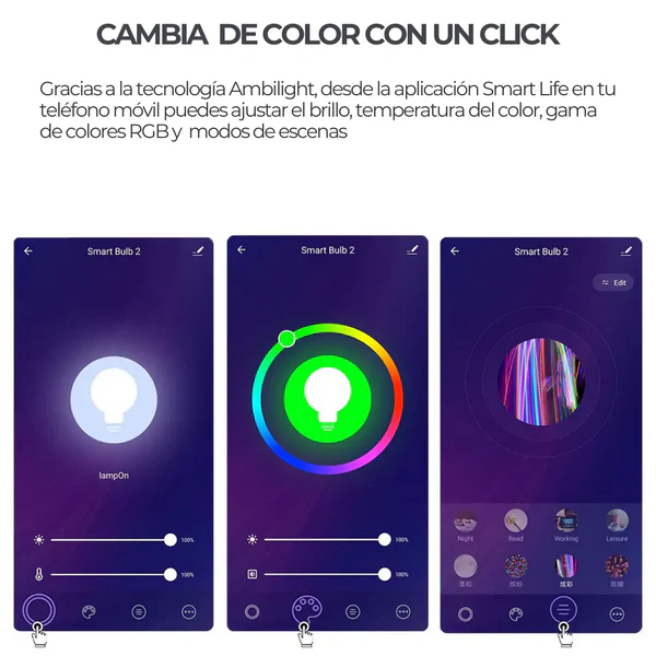 Bombillo LED 10W Bulbo E27 Smart RGB Angel Light - Imagen 2