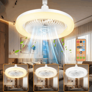 Ventilador de Techo 20W E27 Blanco 3 Tonos