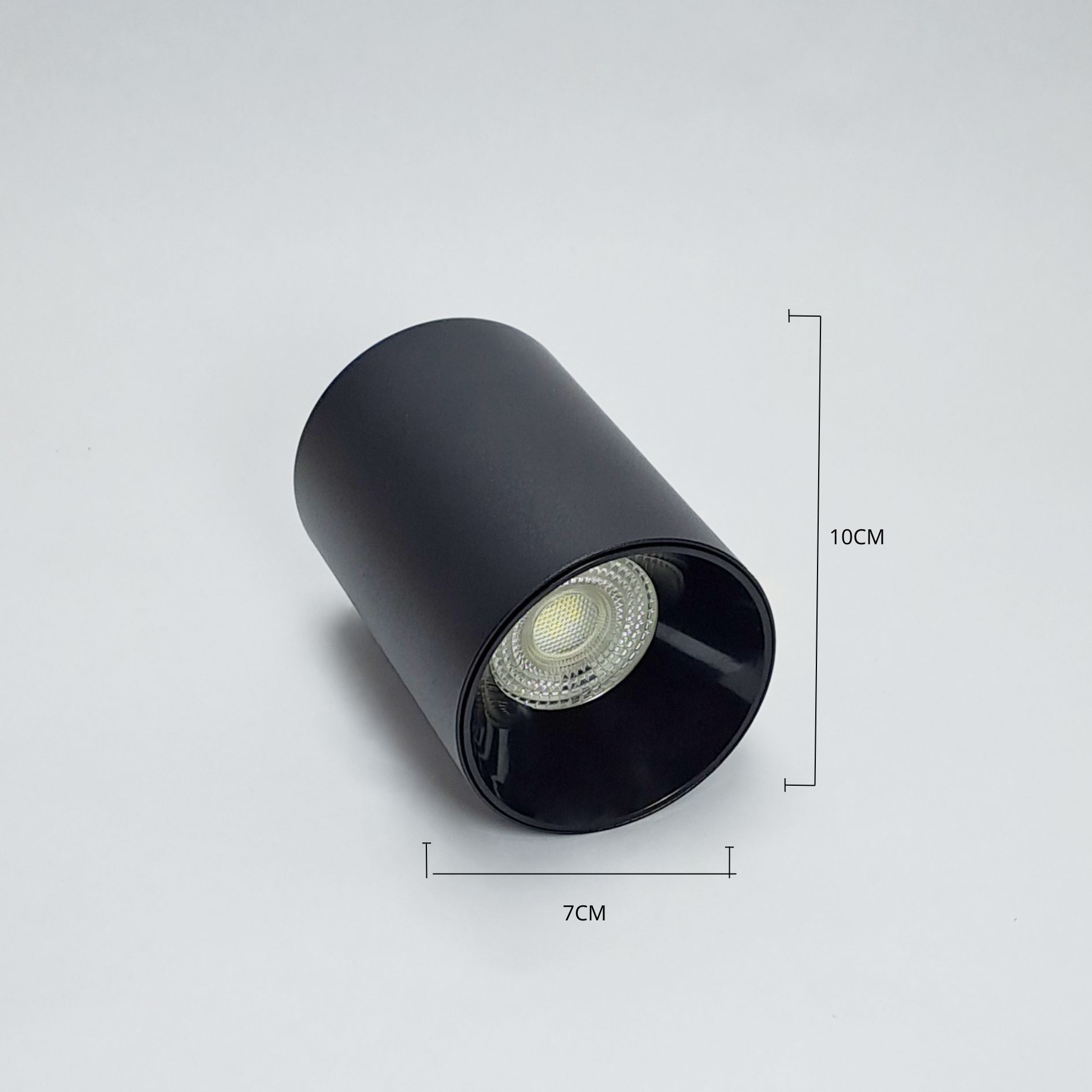 Spot Sobreponer Cilindro Negro