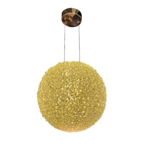 Lampara Colgante 80W Gold Bola Cristal