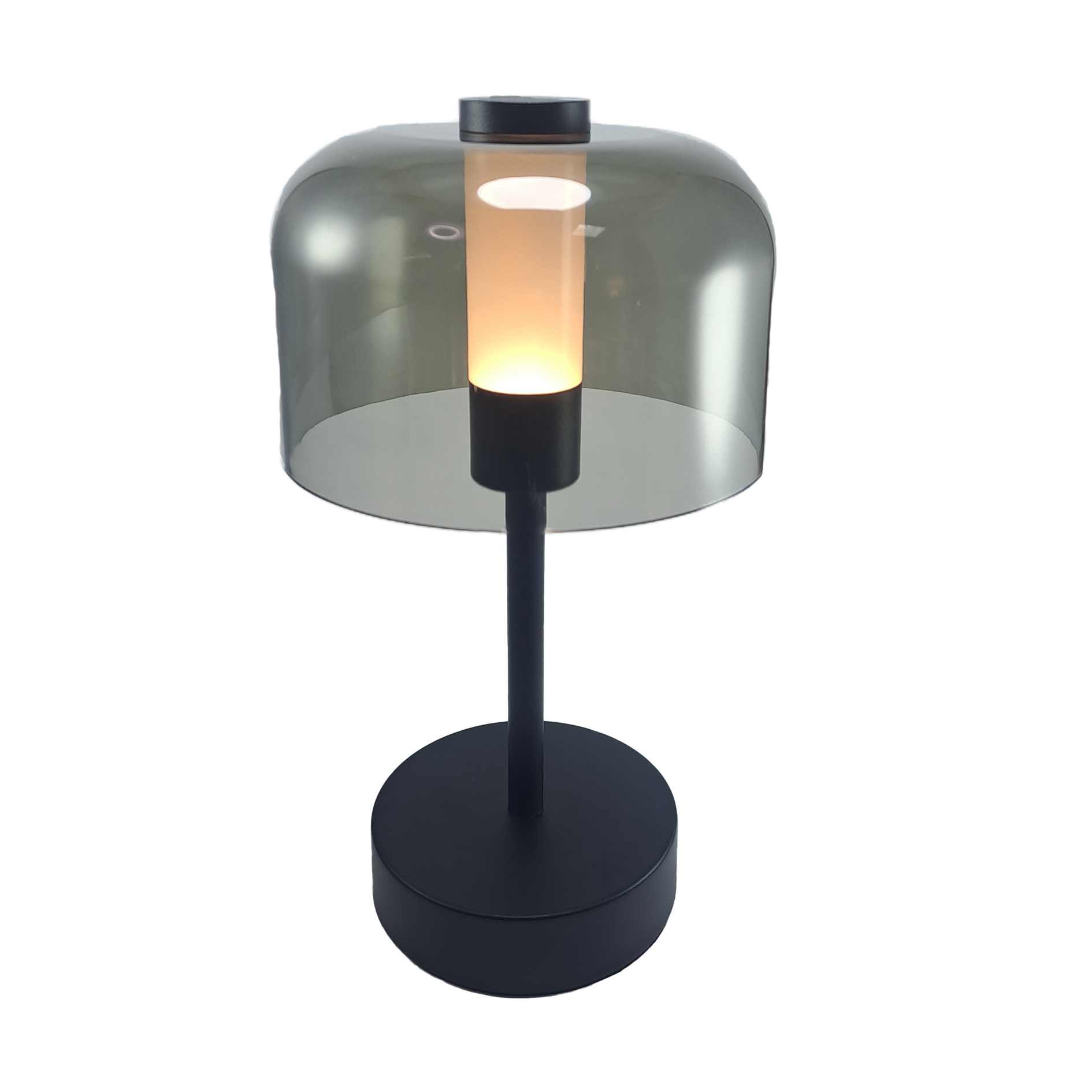 Lampara Mesa 1.3W Black Glass Dome - Imagen 2