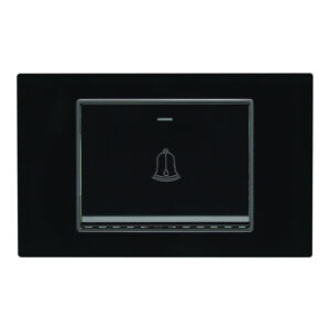 Pulsador Timbre Negro Acrilico Elite Lumistar