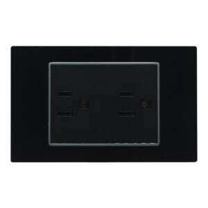 Tomacorriente Doble Negro Acrilico Elite Lumistar
