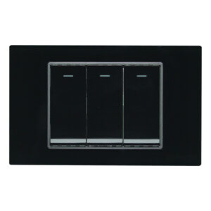 Apagador Triple Negro Acrilico Elite Lumistar