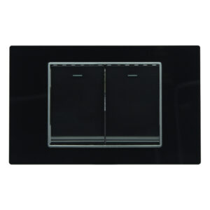 Apagador Doble Negro Acrilico Elite Lumistar