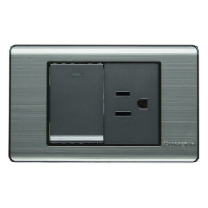 Apagador + Toma Plateado Elite Lumistar