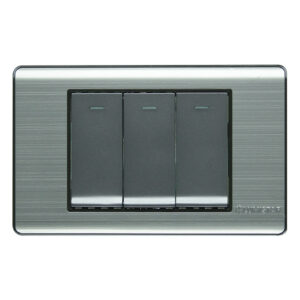 Apagador Triple Plateado Elite Lumistar