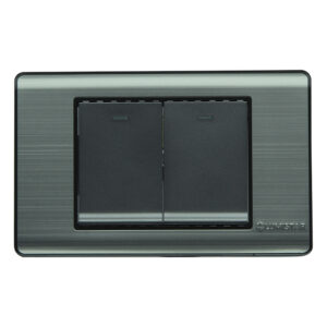 Apagador Doble Plateado Elite Lumistar