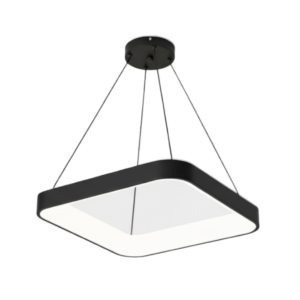 LAMPARA COLGANTE 58W CUADRADO NEGRO SMART
