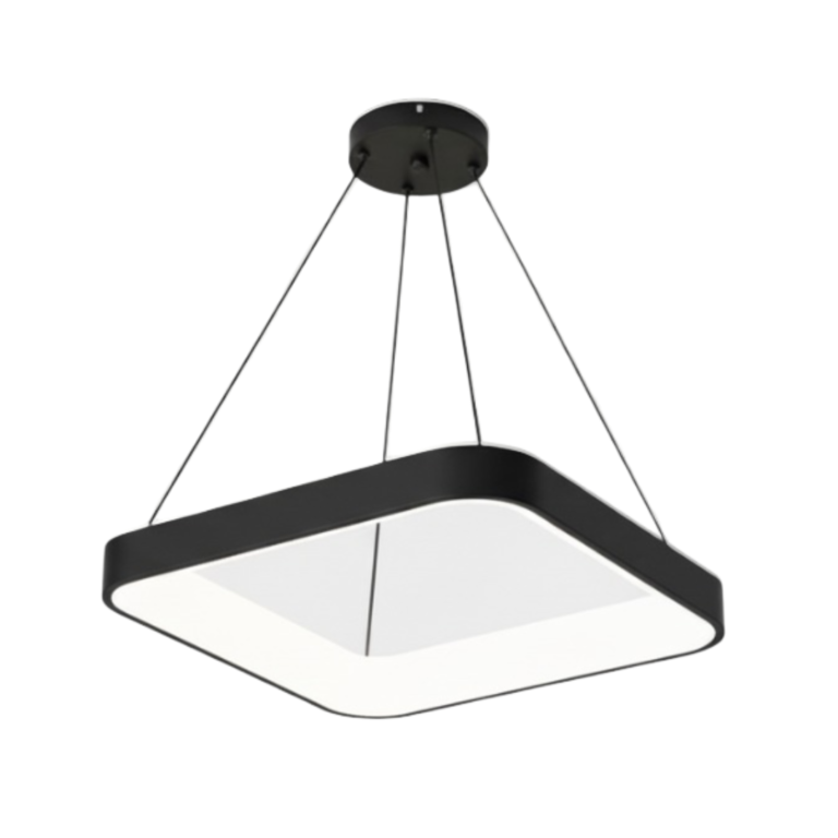 LAMPARA COLGANTE 58W CUADRADO NEGRO SMART